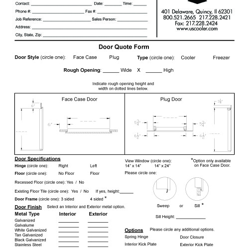 Replacement Doors – U.S. Cooler