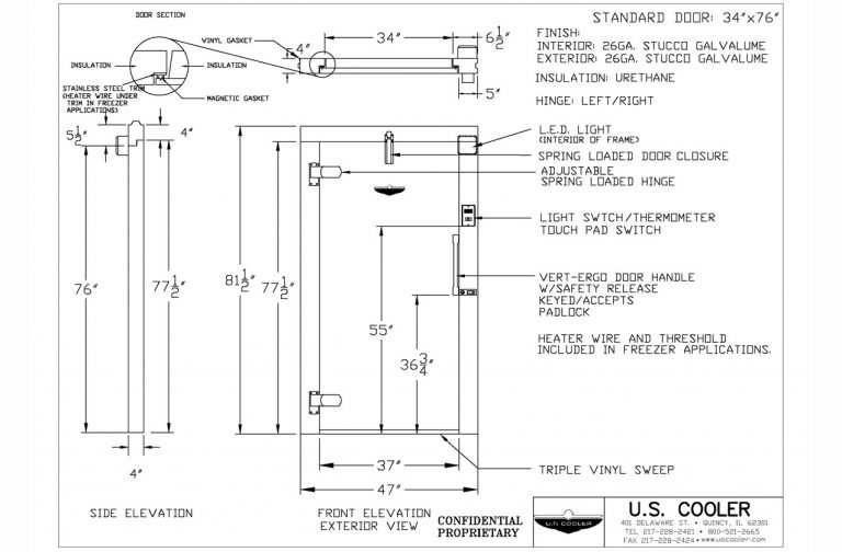 Technical Walk-in Drawings | U.S. Cooler Walk-ins